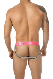 Jockstrap Grey/Pink - suspensorios - calzoncillo - ropa interior hombre - lenceria masculina