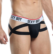 Jockstrap Mesh Black - suspensorio masculino - ropa interior deportiva masculina - Lenceria sensual hombre