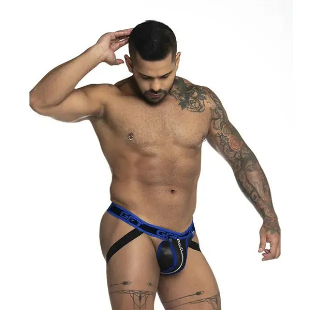 blue - suspensorios - lenceria con cierre - ropa interior erotica de hombre - suspensorio masculino