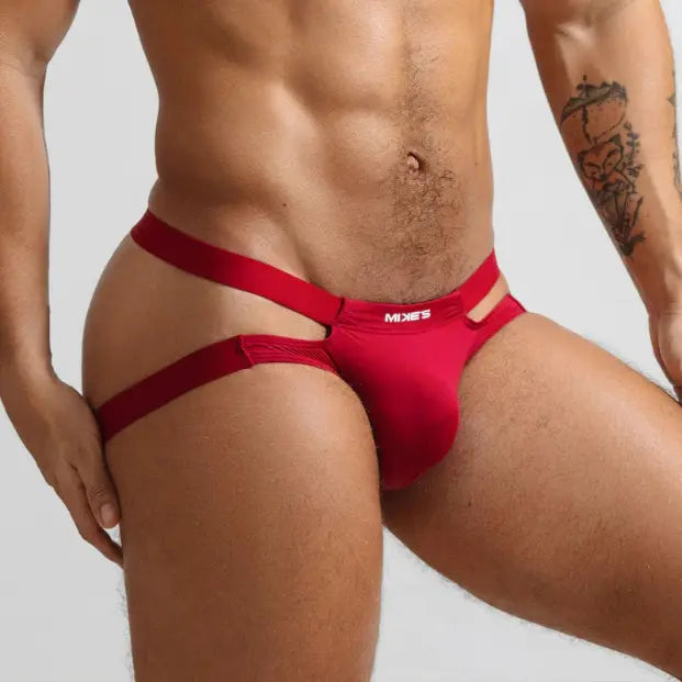 Jockstrap luxus Rojo -  jock - suspensorio - jockstrap sexy - ropa interior masculina erotica - comprar jockstrap Chile - jockstrap para hombres - ropa intima seductora - Sex shop Dominame.cl