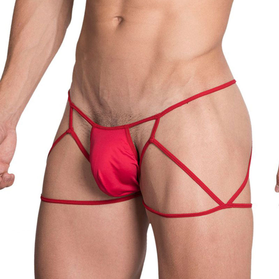 Jockstrap thong red - tanga de hombre  - sopa sexy hombre - lenceria masculina - lenceria de hilos de hombre - sexshop chile - envios discretos