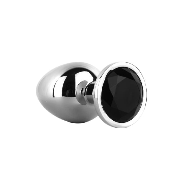 Joya anal black - grande - plug juguete sexual - anal plug - plug anal negro - dilatador anal - plug dilatador - plug anal metalico - sexshop chile - sexy shop - envios discretos