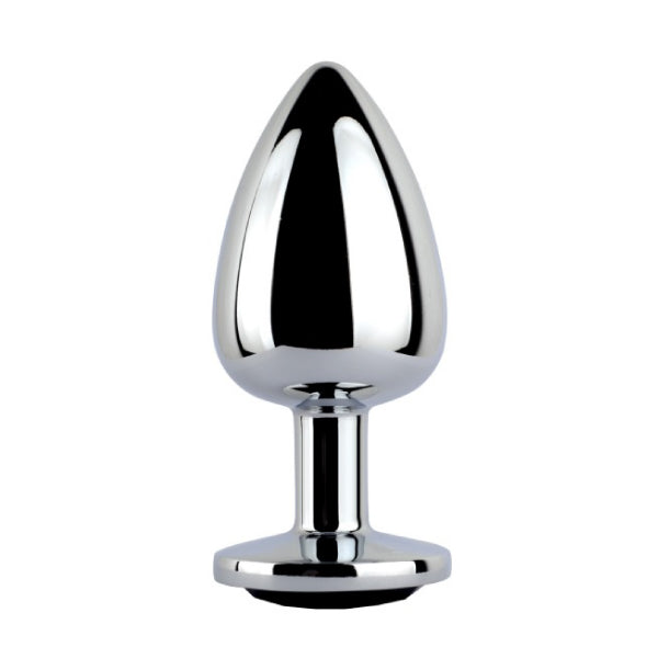 Joya anal black - grande - plug juguete sexual - anal plug - plug anal negro - dilatador anal - plug dilatador - plug anal metalico - sexshop chile - sexy shop - envios discretos