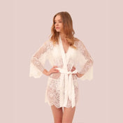 Kimono con Encaje Sexy y Satén