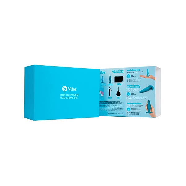 Kit de educación anal b-vibe - teal - plug anal - enema anal - lavado anal- sexo anal - iniciacion sexo anal - sexshop chile - envios discretos