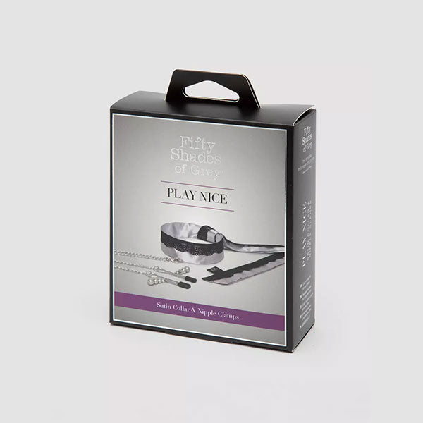 Kit pinzas y collar de saten - 50 sombras de grey - juguetes eroticos - bdsm - bondage - kit de juguetes - juguetes sexuales - sexshop chile