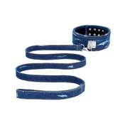 Kit de bondage Denim de Ouch - esposas - tobilleras - latigo - bondage - kynk - Sexshop Dominame.cl - OU506USABLU