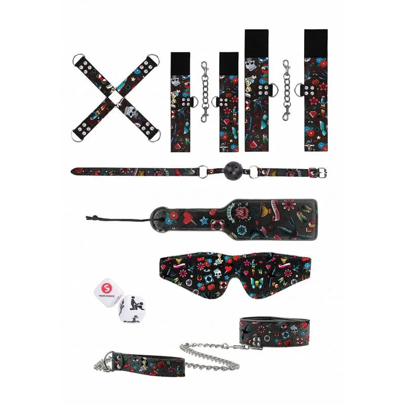 Kit de bondage Tattoo de Ouch - bdsm - bondage - kynk - Sexshop Dominame.cl - OU509BLK