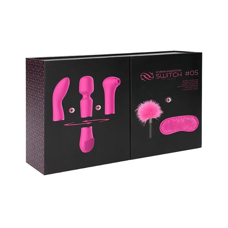 Kit vibrante 5 placeres de Ouch - masajeador - succionador - punto g- Sexshop Dominame.cl - SWI015PNK