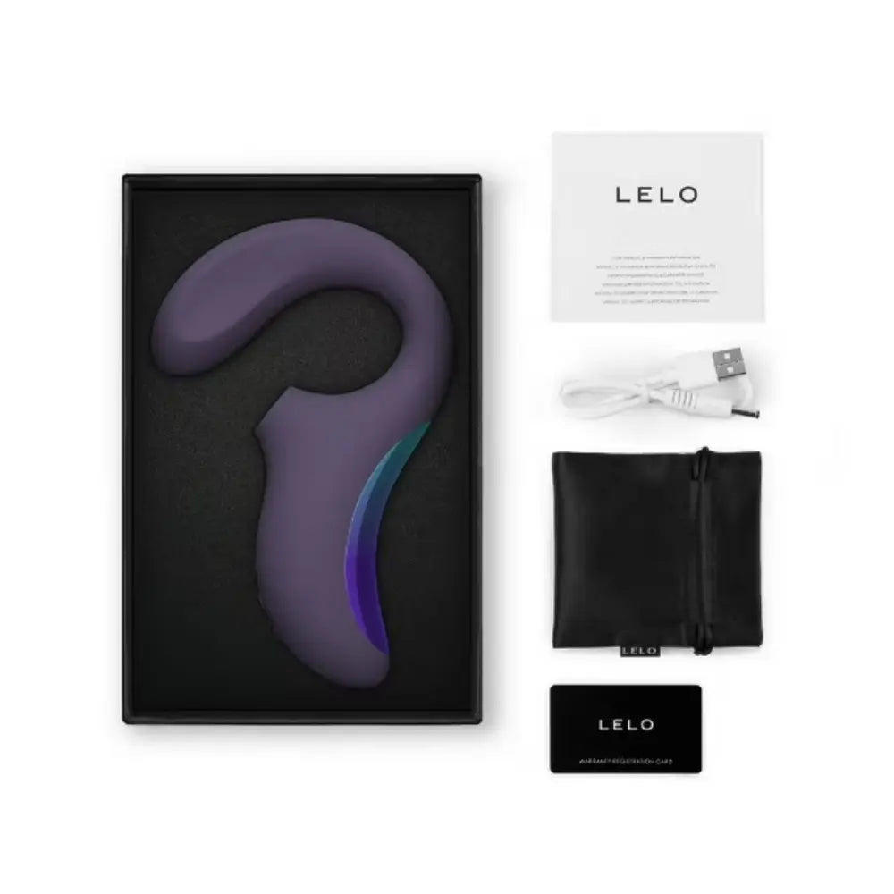 LELO - enigma double sonic - estimulación vaginal - succionador de clitoris - vibrador de punto g - ondas sonicas - estimulacion de punto A -  silicona médica - morado - celeste - juguete de alta gama - sexshop dominame