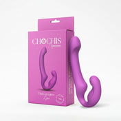 strapless vibrante - triple motor - vibracion - relaciones vaginales - relaciones anales - sexo lesbico - parejas curiosas- hetero curioso - silicona medica - cuello flexible - bulbo pequeño - liviano - triple estimulacion - placer en pareja - dominame - sexshop dominame - chochis 