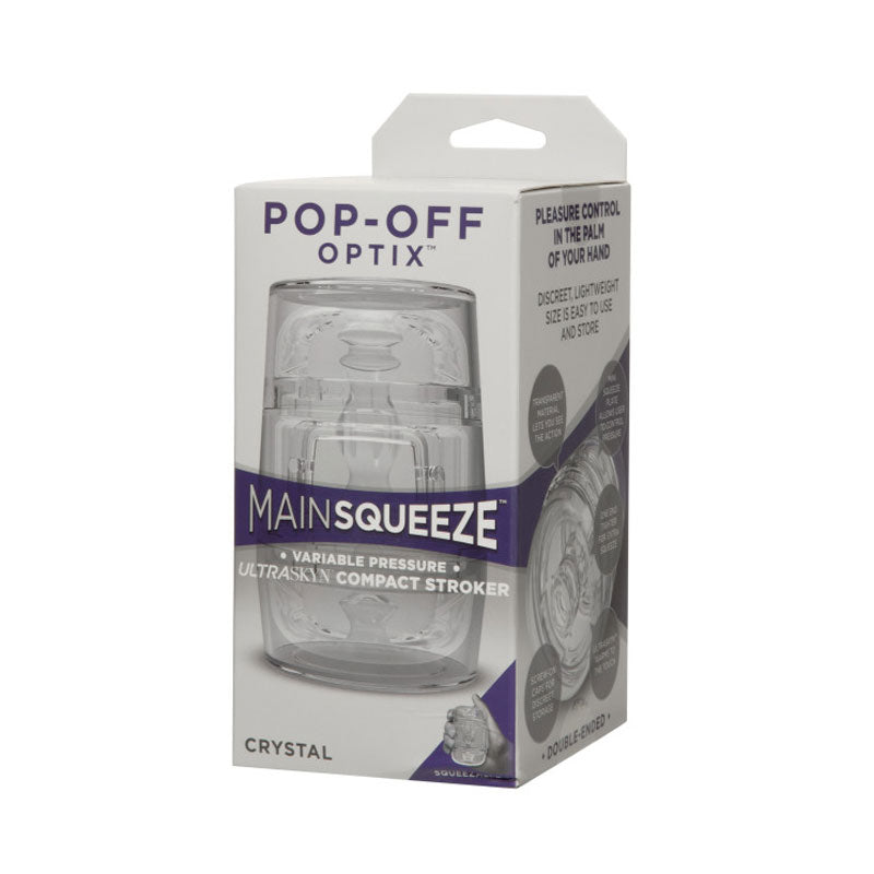 Masturbador Clear POP OFF Main Squeeze - masturbador masculino - masturbador texturizado - masturbador de pene - juguetes para pene - juguetes sexuales de hombre - sex shop santiago - envios discretos