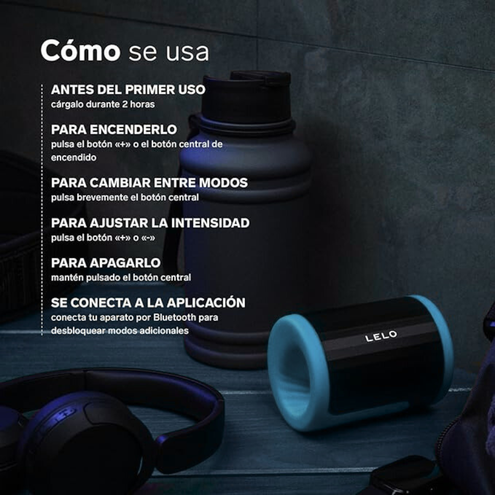 LELO - masturbador - vibracion sonica - entrenamiento - eyaculacion precoz - estamina - azul -  alta gama - sexshop dominame