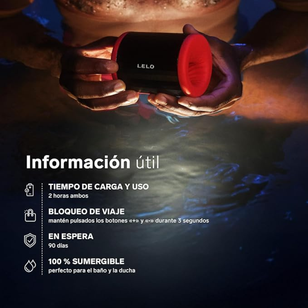 LELO - masturbador - vibración sónica - entrenamiento - eyaculacion precoz - estamina - azul - Masturbador XL - pene grande - doble apertura - silicona médica - alta gama - sexshop dominame 