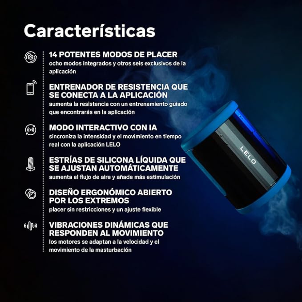 LELO - masturbador - vibración sónica - entrenamiento - eyaculacion precoz - estamina - azul - Masturbador XL - pene grande - doble apertura - silicona médica - alta gama - sexshop dominame 