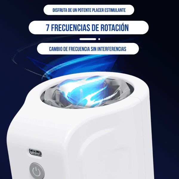Masturbador automático cuplove - movimiento - rotación - recargable - USB - TPE - textura - suave - doble - orificio - entrada - salida - masculino - sexshop - regalo - placer- transparente