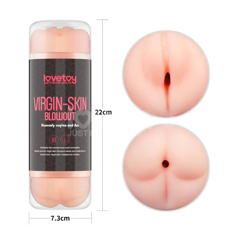 Masturbador - Realista - virgin skin - realista - masturbador doble - lovetoy -Sexshop - dominame - LV250017