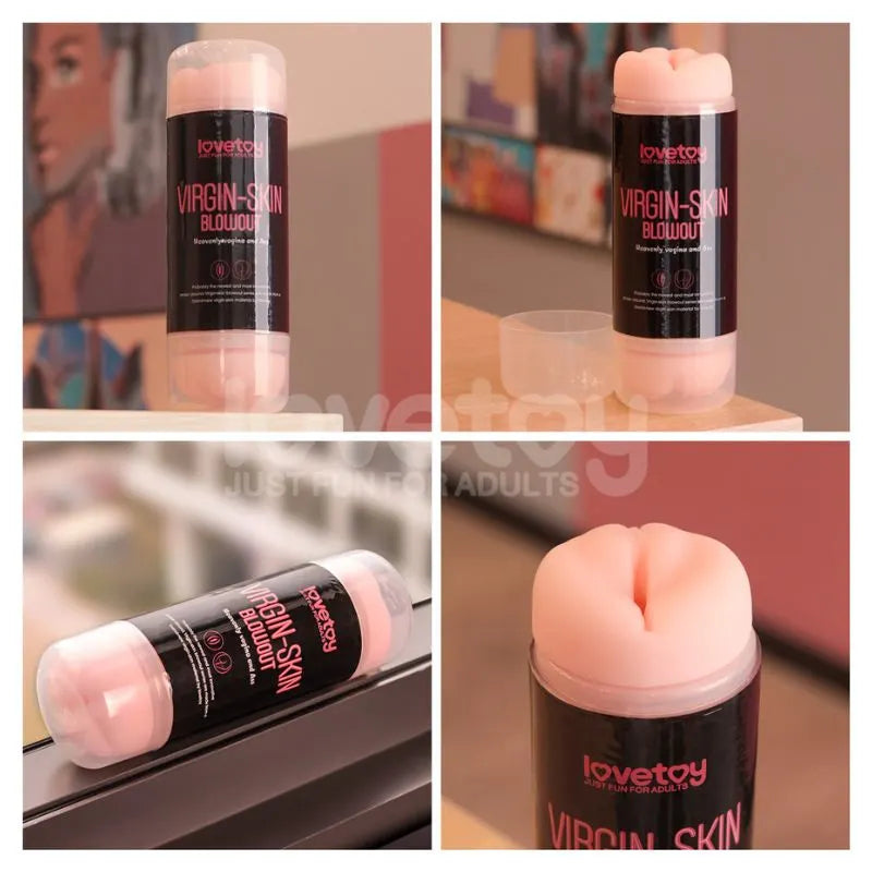 Masturbador - Realista - virgin skin - realista - masturbador doble - lovetoy -Sexshop - dominame - LV250017