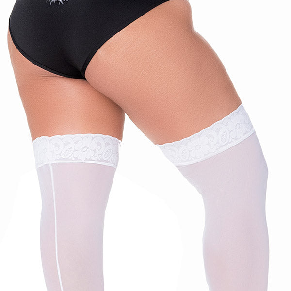 Medias de Malla Blancas - panty - pantis - lenceria de encaje mujer