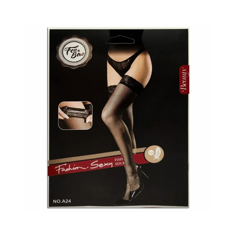 Medias de Red con Encaje Sexy