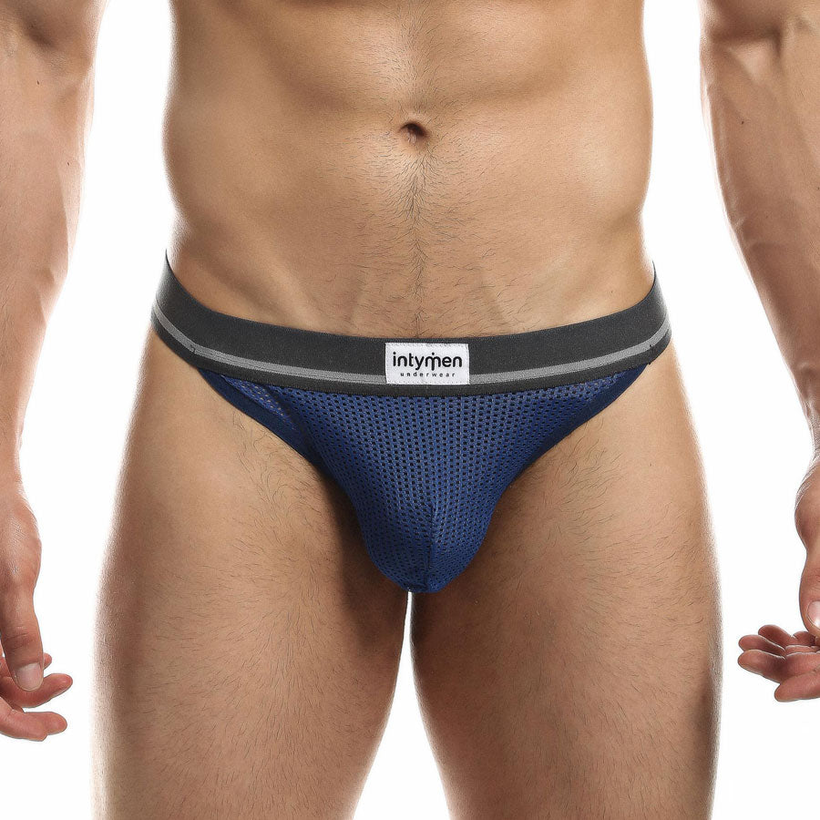 Mesh Jock String - Navy - suspensorio - tanga de hombre - lenceria masculina - ropa interior hombre - calzoncillo