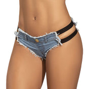 Micro Mini Shorts Jean Correas - Ropa intima sensual - lenceria sexy - pantis