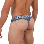 Microfiber Thongs Gray - tanga hombre - ropa interior masculina - lenceria hombre - calzoncillo