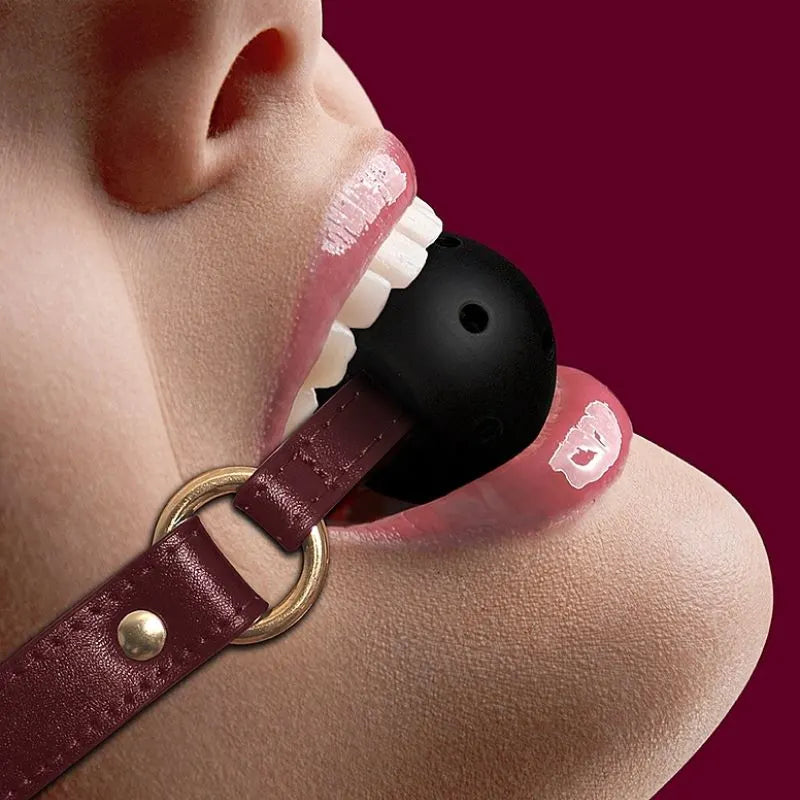 Mordaza Halo Burgundy de Ouch! - Ball Gag - Bondage - Sexshop Dominame.cl - OU586BUR