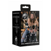 Muñequeras calaveras y puas de Ouch! - kynk - Bondage - Sexshop Dominame.cl - OU309BLK