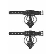 Muñequeras calaveras y puas de Ouch! - kynk - Bondage - Sexshop Dominame.cl - OU309BLK