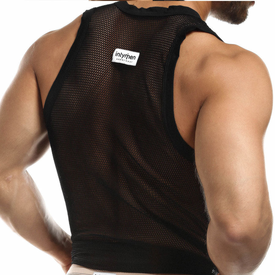 Muscle Mesh Tank - Black - musculosa - polera de malla - sin mangas 
