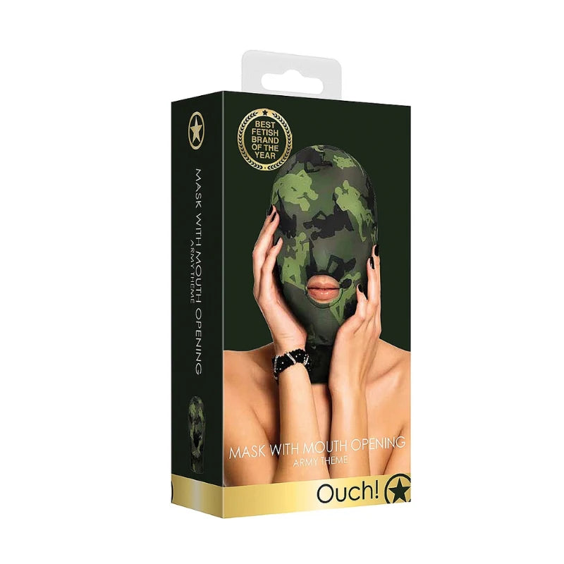 Pasamontañas militar coqueto de Ouch - masturbador para pene - Sexshop Dominame.cl - OU552GRN