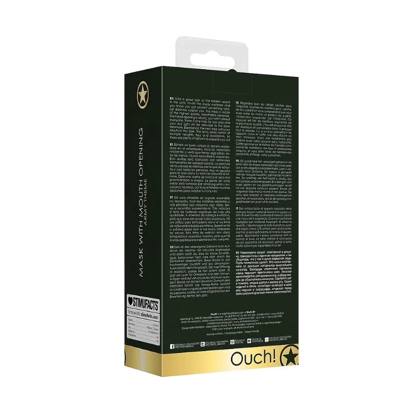Pasamontañas militar coqueto de Ouch - masturbador para pene - Sexshop Dominame.cl - OU552GRN