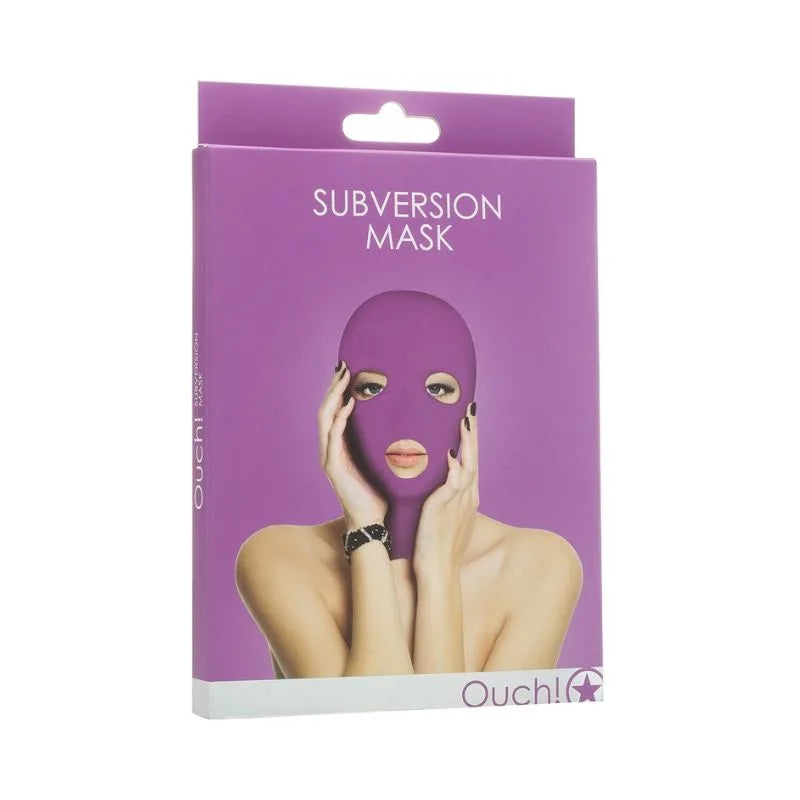 Pasamontañas morado de Ouch - bondage - fetiche - sexo oral - Sexshop Dominame.cl - OU034PUR