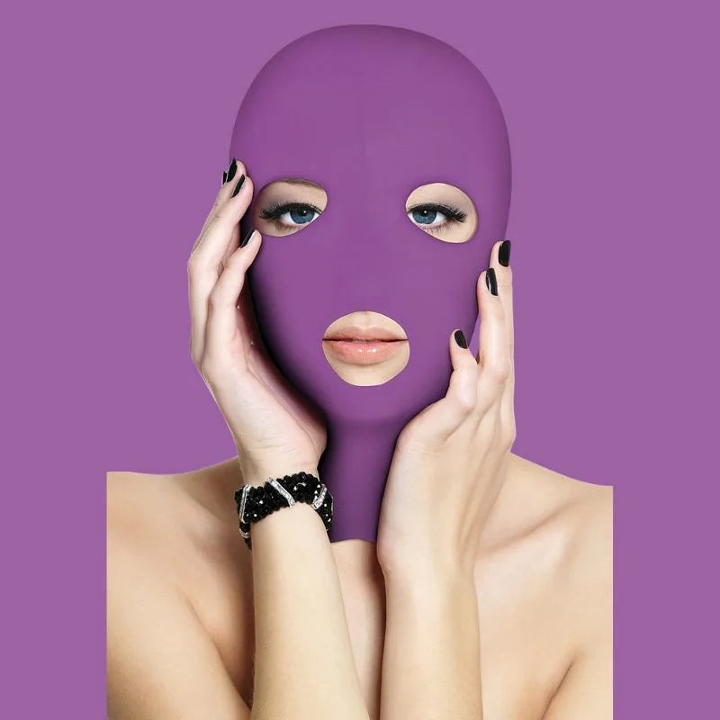 Pasamontañas morado de Ouch - bondage - fetiche - sexo oral - Sexshop Dominame.cl - OU034PUR
