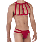 Personality Harness Thongs Red - tanga masculina - tanga y arnes de hombre - arness de pecho hombre - Harness masculino - conjunto lenceria hombre