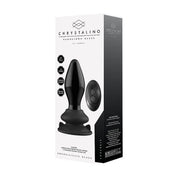 Plug Anal de Vidrio Vibrante Stretchy  de Ouch - Dilatador anal vibrante de vidrio - Sexshop Dominame.cl - CHR036BLK