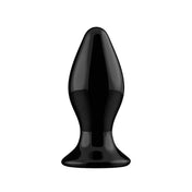 Plug Anal de Vidrio Vibrante Stretchy  de Ouch - Dilatador anal vibrante de vidrio - Sexshop Dominame.cl - CHR036BLK