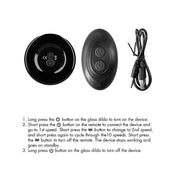Plug Anal de Vidrio Vibrante Stretchy  de Ouch - Dilatador anal vibrante de vidrio - Sexshop Dominame.cl - CHR036BLK