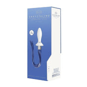 Plug Anal y Fusta Chrystalino de Ouch - Dilatador anal  de vidrio - bondage - Sexshop Dominame.cl - CHR020WHT
