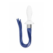 Plug Anal y Fusta Chrystalino de Ouch - Dilatador anal  de vidrio - bondage - Sexshop Dominame.cl - CHR020WHT