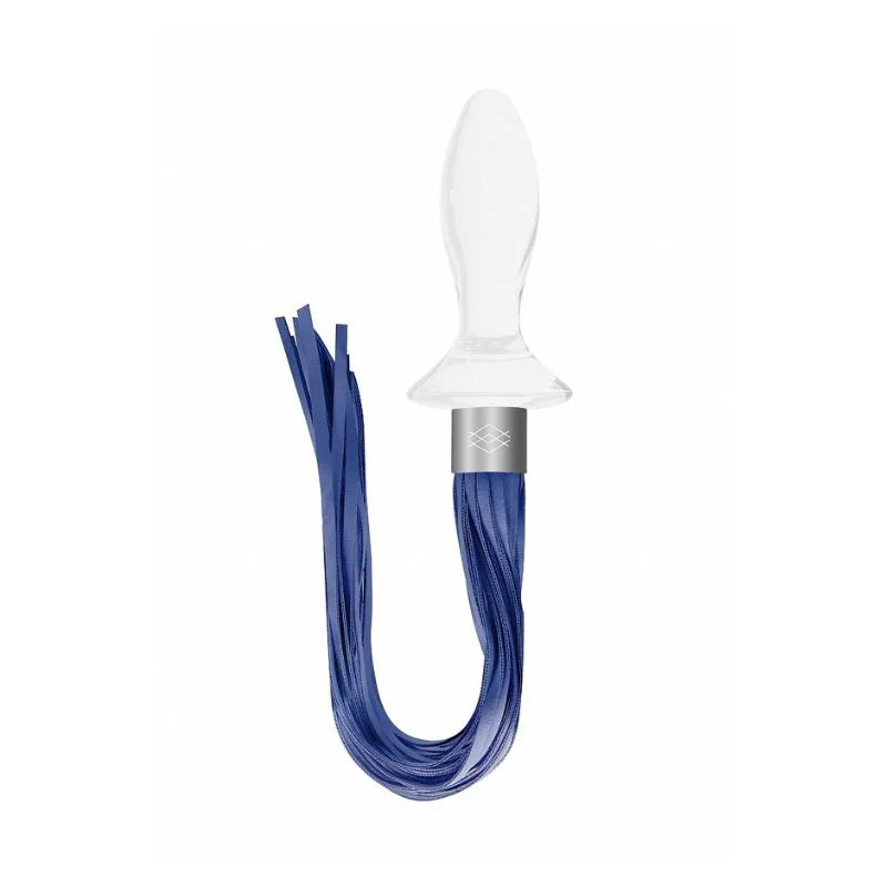 Plug Anal y Fusta Chrystalino de Ouch - Dilatador anal  de vidrio - bondage - Sexshop Dominame.cl - CHR020WHT