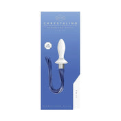 Plug Anal y Fusta Chrystalino de Ouch - Dilatador anal  de vidrio - bondage - Sexshop Dominame.cl - CHR020WHT