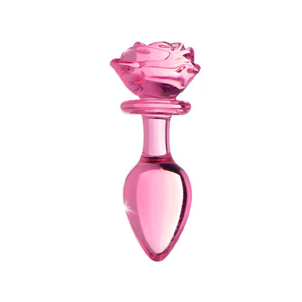 Plug Anal de Cristal Rosa Large - Sexo anal - estimulación anal - envios discretos sexshop