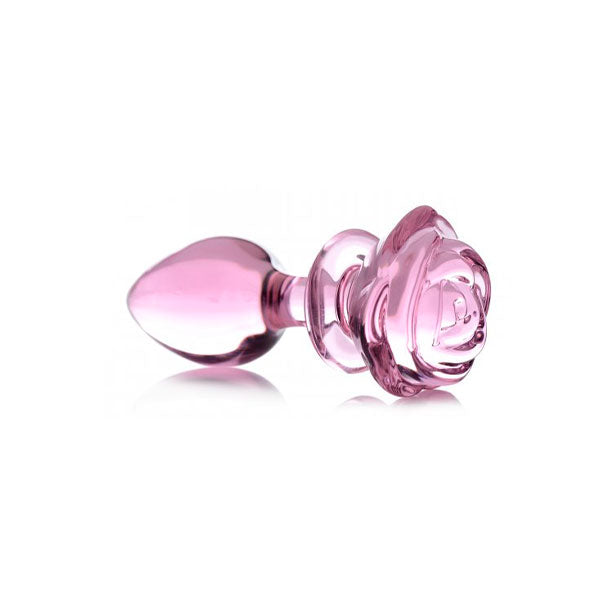Plug Anal de Cristal Rosa Large - Sexo anal - estimulación anal - envios discretos sexshop