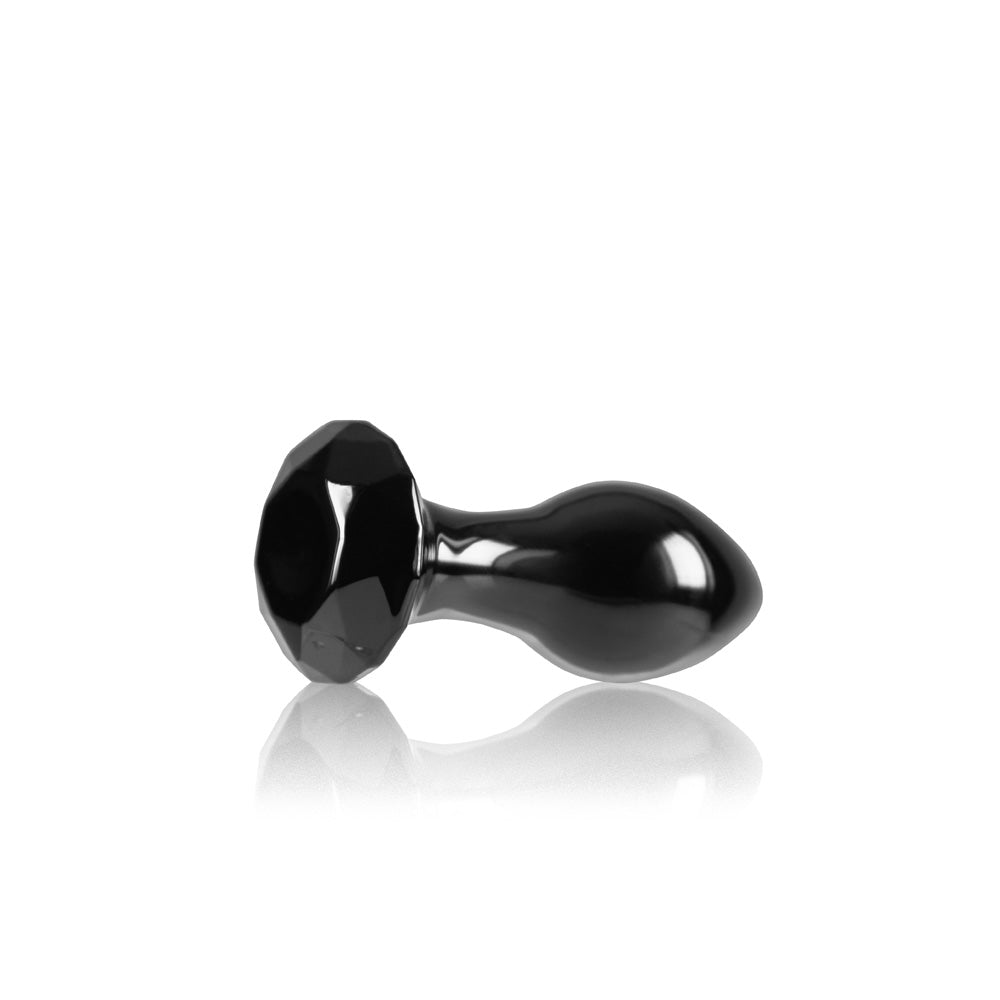 Plug Crystal Black Gem - Elegante plug anal de vidrio negro  Dominame