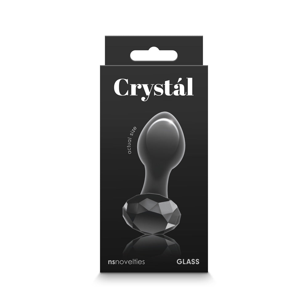 Plug Crystal Black Gem - plug anal - plug de vidrio - dilatador anal - juguetes anales - gema anal - sex shop - envio a todo chile
