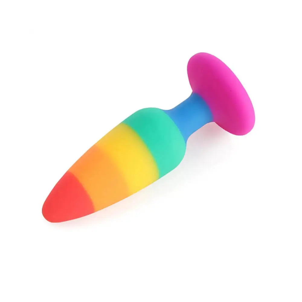 Plug anal - bandera pride - lgbt - arcoíris - anal - dilatador - tapón anal - ventosa - penetración anal - plug pride - orgullo - colorido - dominame - plug pequeño - sexshop