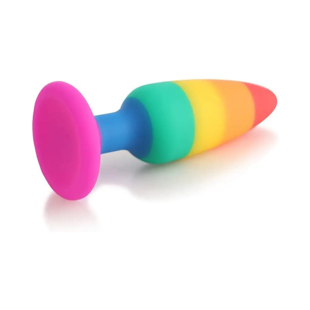 Plug anal - bandera pride - lgbt - arcoíris - anal - dilatador - tapón anal - ventosa - penetración anal - plug pride - orgullo - colorido - dominame - plug pequeño - sexshop