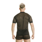 Polera Mallas Destructive Black - Polera transparente - camiseta erotica hombre